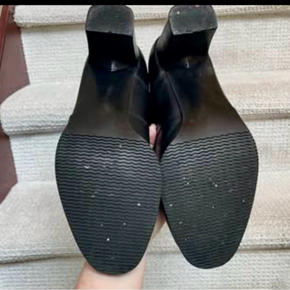 EUC David Tate 11W Black Leather 19” Calf Gusseted 3” Heel Boots Autumn Winter - Picture 6 of 9